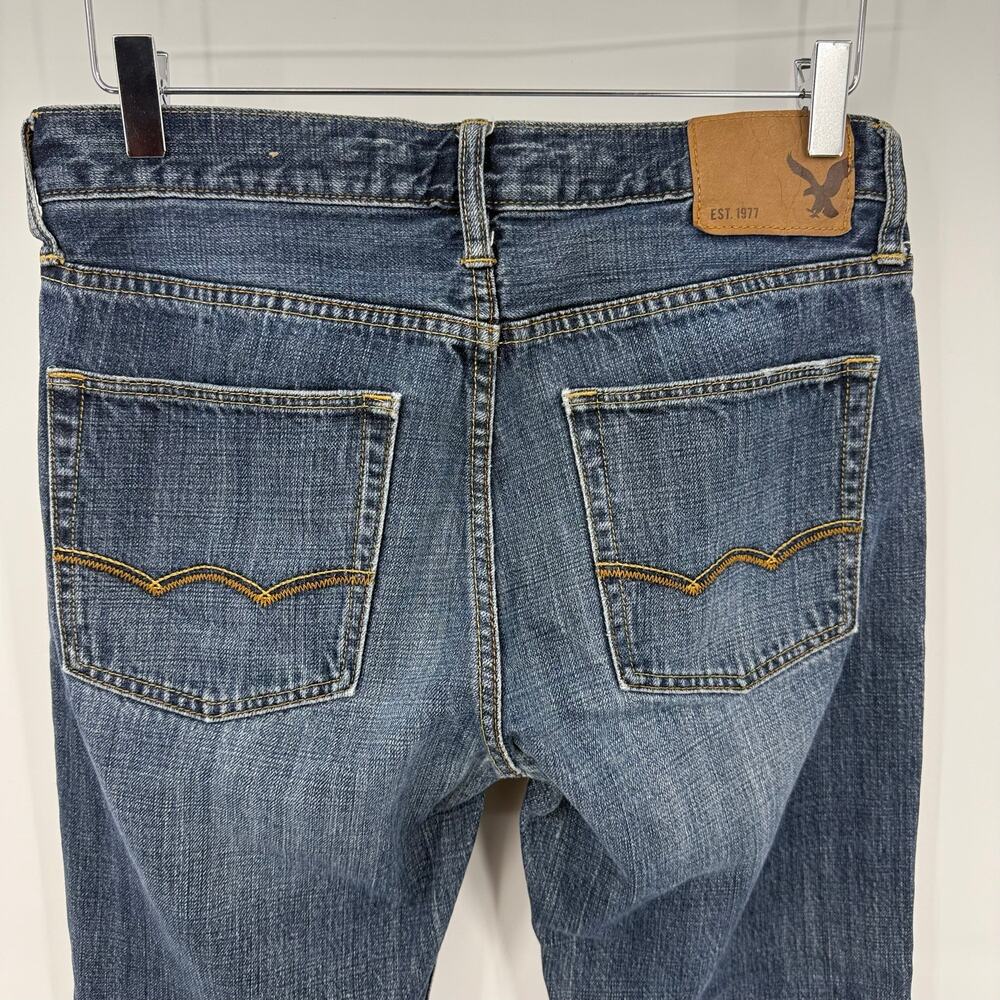 American Eagle Original Straight Jeans Womens 29 / 30 Med Wash 100% Cotton - Picture 5 of 8